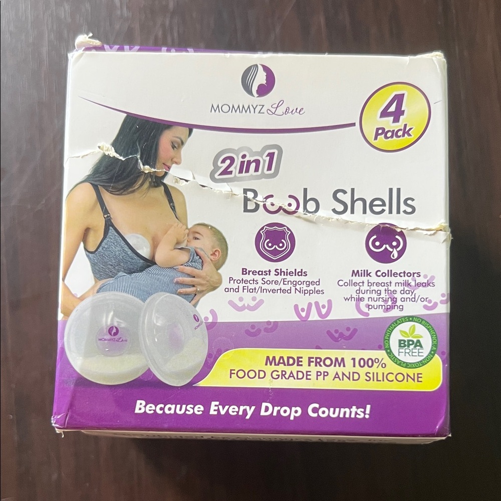 2-in-1 Boob Shells - Purple and White